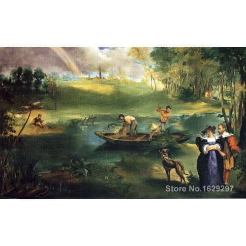 Fishing by Edouard Manet famous portrait artist High quality Hand painted