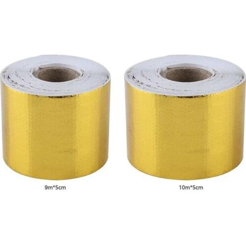 1 Roll Golden Car Aluminum Foil Adhesive Reflective Heat Shield Wrap Tape