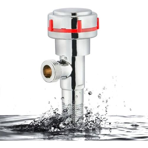 1pc Bathroom Angle Filling Valve Faucets Brass Silver Kitchen Cold Hot Mixer Tap Accessories Standard G1/2' Threaded