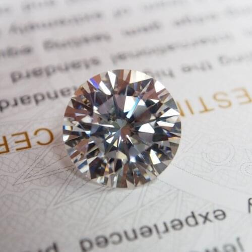 Round Brilliant Cut D VVS 6.5mm Synthetic Moissanite Gemstone 1 Carat Diamond for Jewlry Making