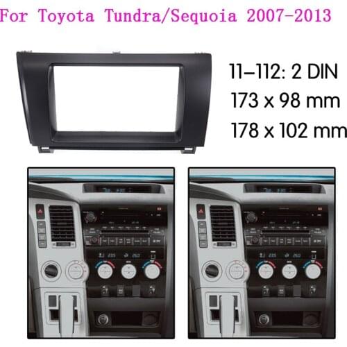2DIN Stereo Panel Plate Car Radio Fascia Surround For TOYOTA Tundra Sequoia 2007-2013 DVD Refitting Frame Dash Kit