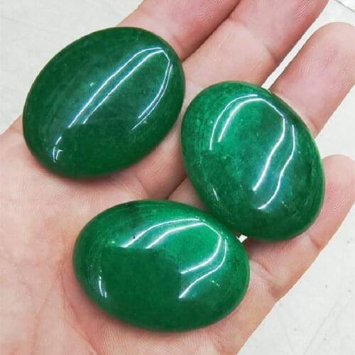 3PCS White Stone Cabochons Oval Shape 30X40MM NO HOLE Loose DIY BEADS Jewelry Accessories For Womens Pendants Making Findings