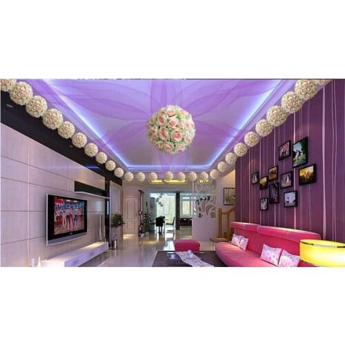 30cm Artificial Silk Flower Rose Kissing Ball Super Large Size Lantern for Christmas Ornaments Party Wedding Decoration