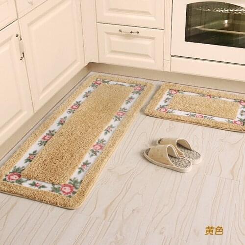 45X75+45X125CM Pastoral Flower Kitchen Mat Home Porch/Hallway Door Mat Anti-Slip Bathroom Carpet Bedroom Area Rug Window Tapete