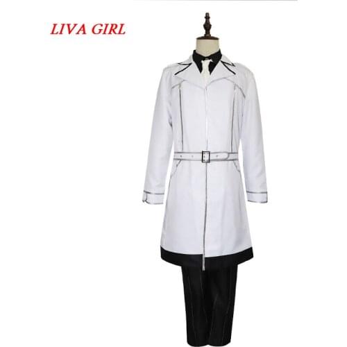 Anime Tokyo Ghoul Cosplay Costumes Kaneki Ken Cosplay Halloween Costumes tokyo ghoul Man 's white uniform Cloak