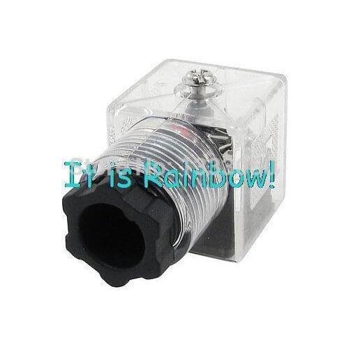 Free Shipping Repairing Part 3 Pin DIN Plug LED Solenoid Valve Connector AC 220V