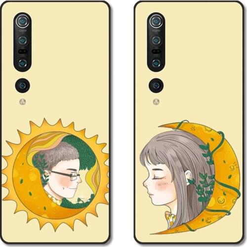 Couple Phone Case For xiaomi mi11 5g 10 liti Ultra 9Pro SE 3 8 Note Anime Black Cover Silicone Back Pretty tpu