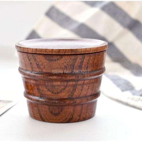 30pcs Wooden Cup Handmade Coffee Tea Beer Juice Milk Drink Cup Jujube Wood Breakfast Tea Cups With Lid Drinkware Gift