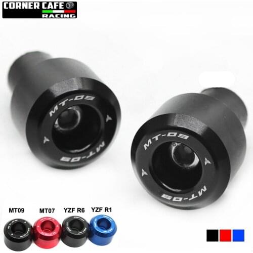 For YAMAHA YZF R1/S/M R6 MT-07 MT-09 TRACER 900 FZ07 FZ09 Handle Bar End Weight Slider Plug Cover Cap Protector Laser Logo MT09