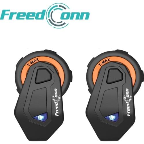 2 pcs Freedconn T-max 1800m motorcycle helmet bluetooth intercom headset 8 riders group talking FM Radio Bluetooth 4.1