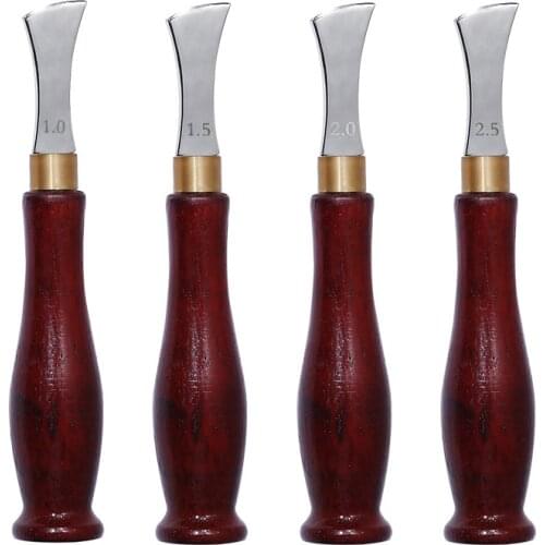 Leather Arch Edge Sector Shallow Groove Edges Cold And Hot Pressure Line Punch Embedding Thread Leathercraft Tools 1.0-2.5mm