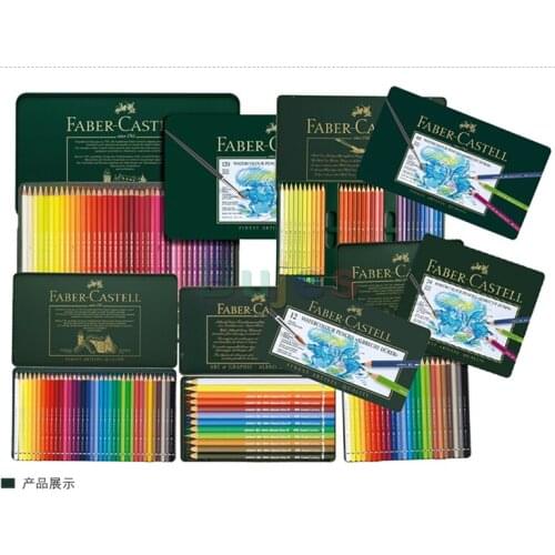 Faber-Castell Artist Grade Iron Box Colored Pencil,12/24/36/60/120 Color Oil Color Pen,Washable,Pastel Pencils, Color Pencil