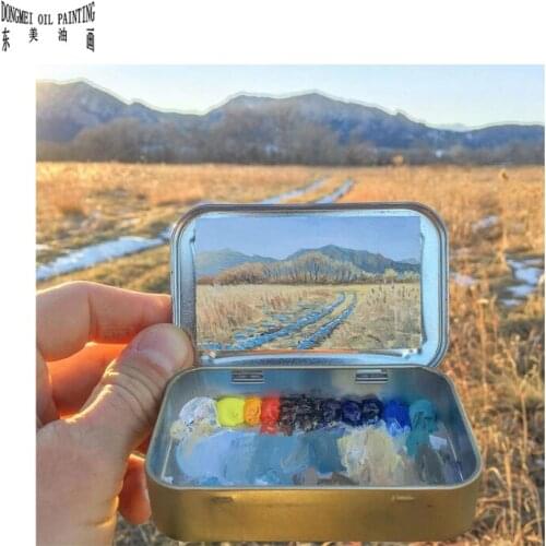 Oil Painting Mini World Famous on Small Thin Board Match Framework High Quality Natural Scenery 2021022004