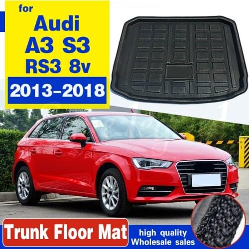 Car Interior Cargo Liner Boot Tray Rear Trunk Cover Matt Mat Floor Carpet Kick Pad For Audi A3 S3 RS3 8v 2013 2014 2015 - 2018