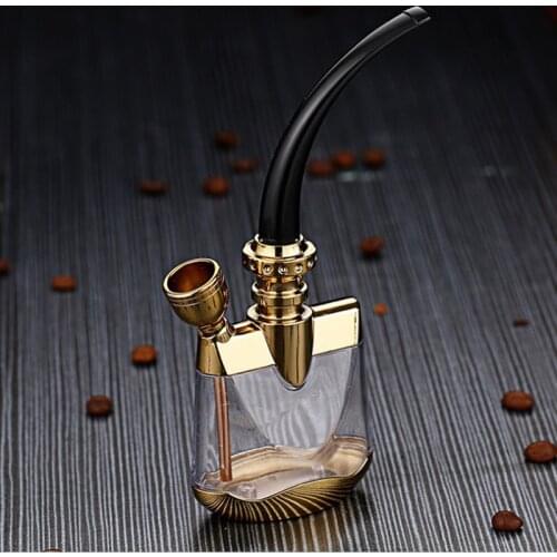 Metal Tobacco Pipe Chimney Cigarette Filter Smoking Pipes Cigar Pipe Men Gifts Narguile Hookah Gift Grinder Smoke Mouthpiece
