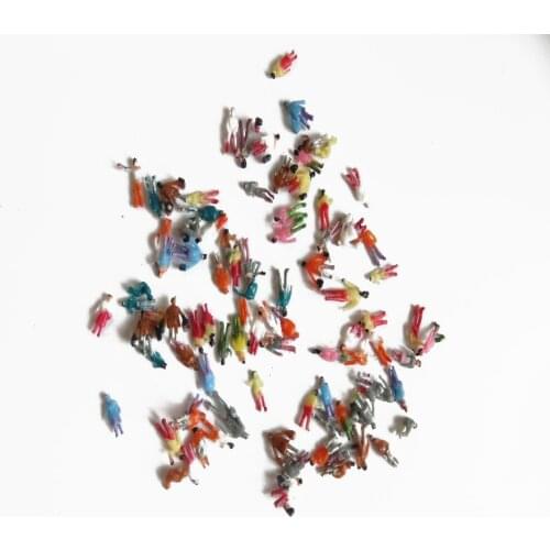 N Scale Mini Abs Figure Dolls Architectural Sand Table Material Model Background Simulation Character Posture 100pcs/set