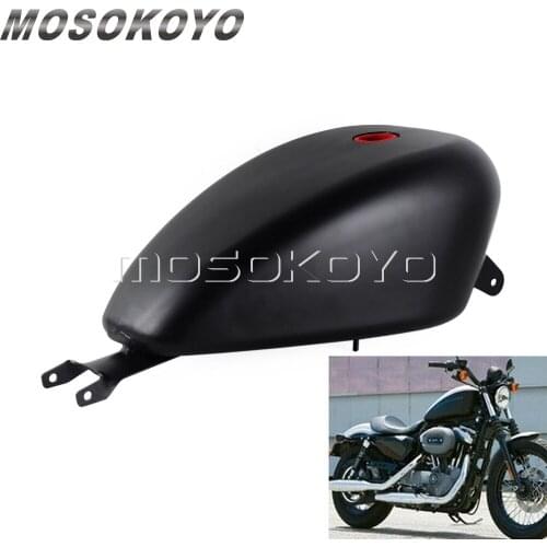 3.3 GAL EFI XL Tank Motorcycle Black Fuel Tanks for Harley Sportster Custom Superlow Iron XL 883 1200 XL883 XL1200 2004-2006