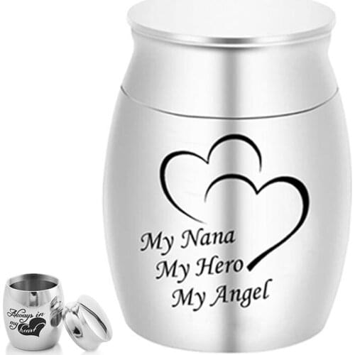 My Nana Angel Classic Keepsake Urns Jar Mini Keepsakes for Sharing Ashes Handcrafted Mini Urns for Ashes Pendant with Gift Bag