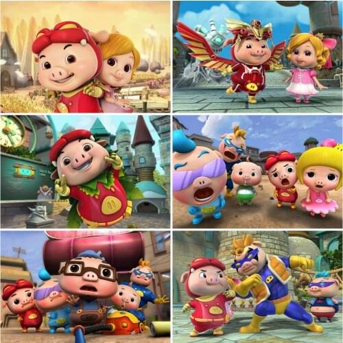 Cartoon Pigman Cartoon Diamond Painting Diamond Inlaid Diamond Mosaic Diamond Embroidery Cross Stitch Kits Home Decoration