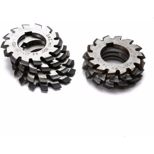 8pcs M1 Milling Machine Tools HSS Involute Gear Milling Cutter Set 20 Degree 22mm Bore #1-8 Assortment Kit Set