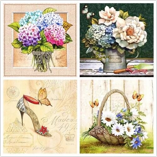 New Arrival Full Square 5D Diamond Painting Flower Diamond Embroidery Mosaic Art Home Decoration