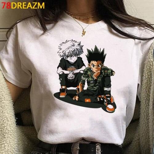 Hunter x Hunter Hisoka Killua clothes summer top men ulzzang japanese 2021 plus size kawaii summer top