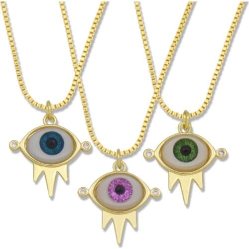 Artificial Evil Eyes Pendant Necklace Women Lucky Jewelry Daily Minimalist Gifts Turkish Evil Eye Necklaces ojo turco