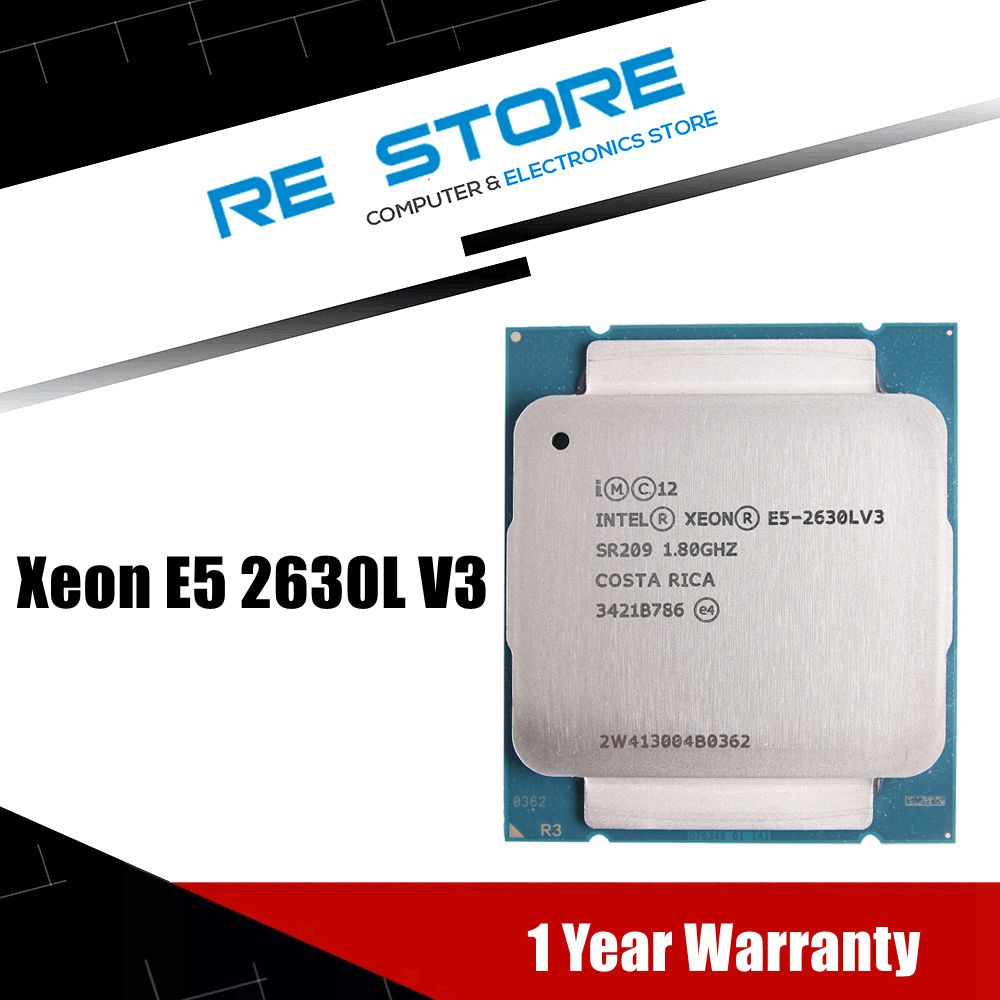 Intel Xeon E5 2630LV3 E5 2630L V3 Processor 8-cores 1.80GHZ 20MB 22nm LGA 2011-3 CPU