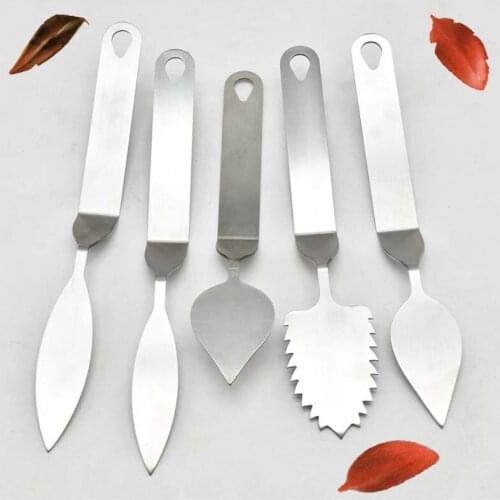Chocolate Cake Decorating Spatula Feather Stainless Steel Leaf Chocolate Spatula Baking Tool Chocolate Molds