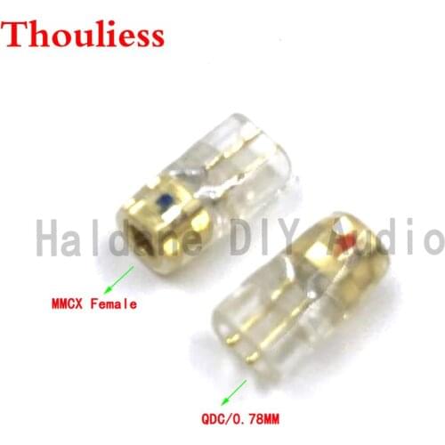 Thouliess pair Headphone Plug for QDC/0.78mm Male to MMCX Female Converter Adapter