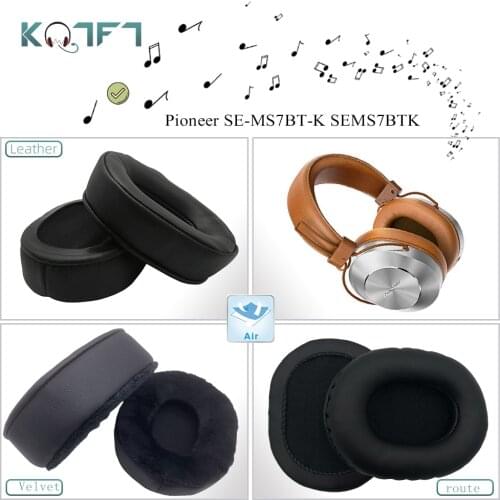 KQTFT 1 Pair of Velvet leather Replacement EarPads for Pioneer SE-MS7BT-K SEMS7BTK Headset Earmuff Cover Cushion Cups