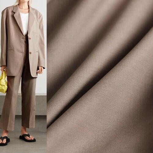 Red Raspberry Khaki Thin Worsted Wool Fabrics Garment Materials Autumn Women Suits Pants DIY Sewing Tailor Cloth Freeshipping