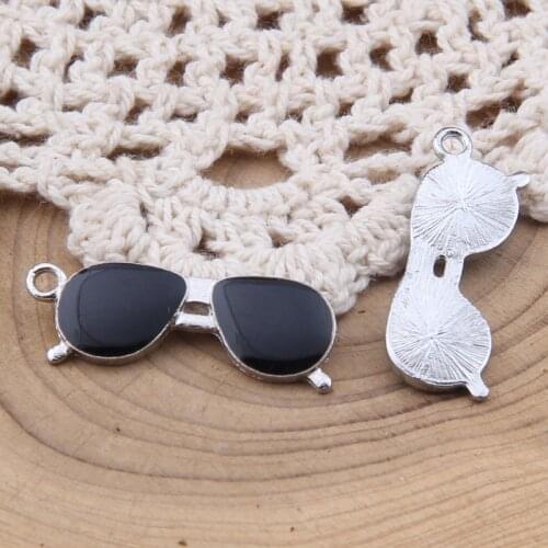 Yage 100pcs 32*11mm DIY sunglasses charms,alloy enamel charms for jewelry making
