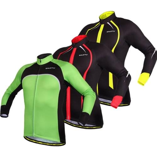 Winter Warm Up Thermal Fleece Cycling Jacket Bicycle MTB Road Bike Clothing Long Jersey Jersey