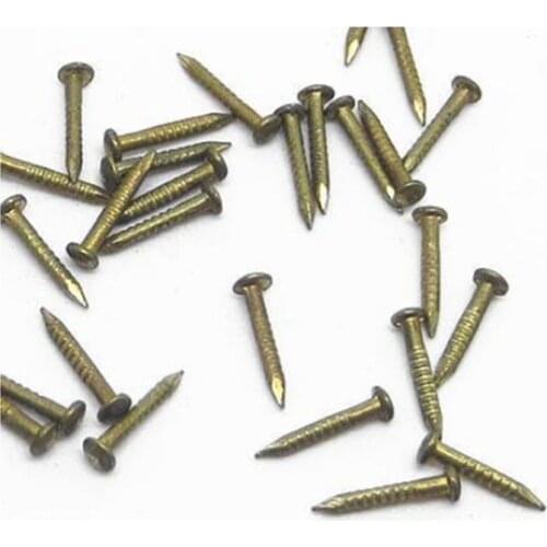 1000pcst 1.15*7mm Bronze Metal Nail Spike Mini Brads Snag Box Hinge Furnitures Packing Fixing Accessories