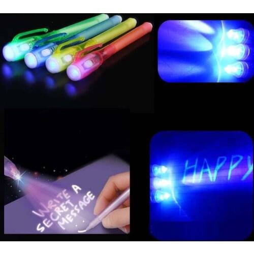Highlighter Marker Pen Creative Magic UV Light Invisible Ink Pen For Kids Student Gift Novelty Item Stationery Party Christmas