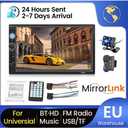 7inch Car Radio player BT music For VW Nissan Hyundai Kia Toyota Support USB interface Steering wheel key control FM TF 2Din