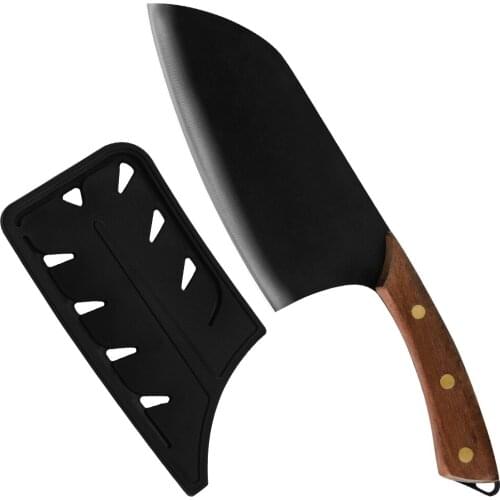 7cr17 Stainless Steel Cleaver Kitchen Knife Butcher Chef Knife Full Tang Camping Survive Knife Tools Gift Knife Cover Case