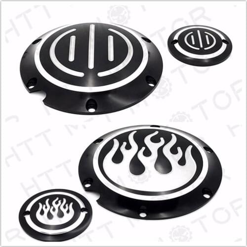 Aftermarket free shipping motorcycle parts Flame Derby Timing Timer Cover For Harley Davidson Sportster 883 1200 XL Black chrome