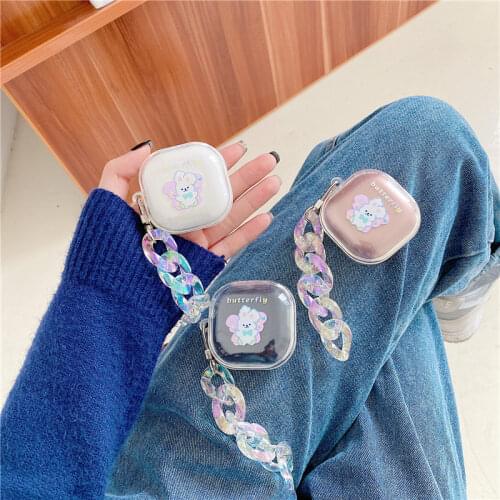 Earphone Case For Samsung Galaxy Buds Pro Buds Live Wireless Bluetooth Transparent TPU Headphone Protective Cover Bracelet