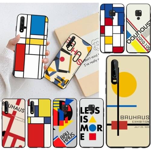 YJZFDYRM Bauhaus style poster Shell Phone Case for Huawei P40 P30 P20 lite Pro Mate 30 20 Pro P Smart 2019 prime