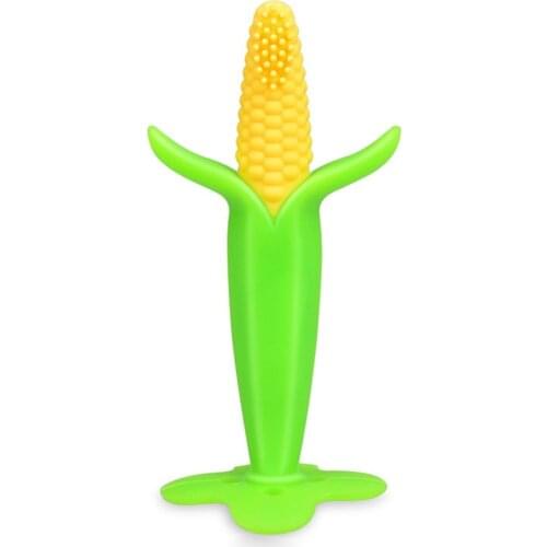 Baby Teethers Banana Corn Penguin Shape Baby Teething Pacifier Safety Silicone Chew Infant Oral Tooth Brush Soother Dropshipping