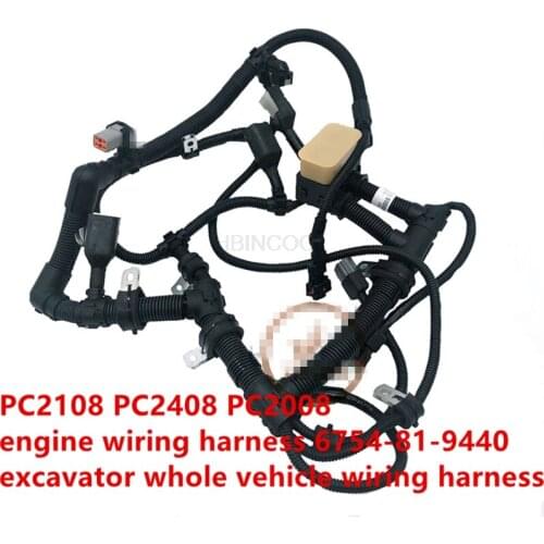 For excavator full vehicle wiring harness PC210-8 PC240-8 PC200-8 engine wiring harness 6754-81-9440 high quality accessories