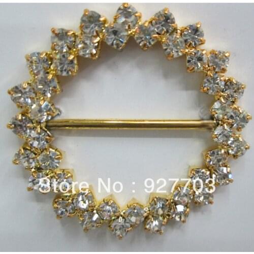 5pcs round rhinestone buckle for wedding invitation card 25mm