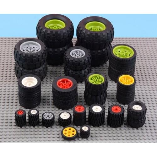 Guduola Technical EV3 Educational MOC Car Accessories 44309+56145 Tires and Wheels 42610+92409/6014+6015/55982+56891 4pcs/Lot