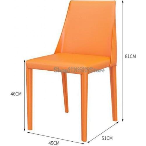 Italian Minimalist Saddle Leather Casual Dining Chair Nordic Modern Ins Hotel Cafe Light Luxury Simple Backrest Table And Chair