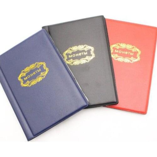 Leather Coin Album Coin Album For Coins Pockets Tokens Commemorative Coin Medallions Badges Collection Book Coin Storage Holders