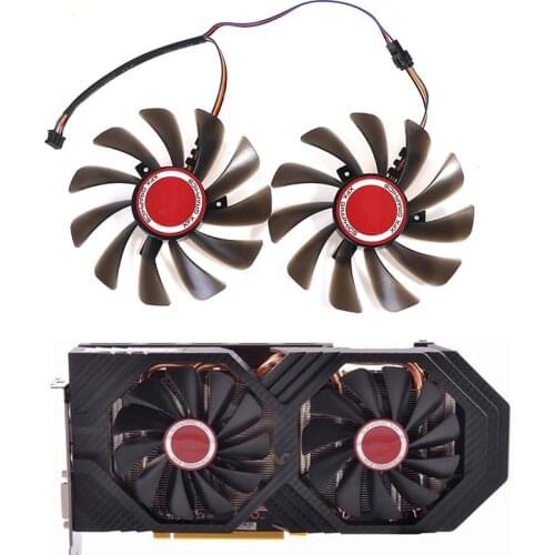 Hot sale 1Pair GPU Video Card Cooler fan For XFX RX 590/580 VGA Video Card Cooling