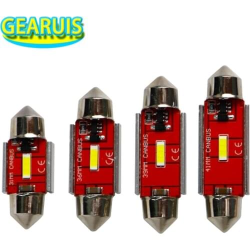 4pcs Dome Lights Festoon C5W Canbus NO Error 1200 lumen 3W 31mm 36mm 39mm 41mm 1860 Chips LED Interior Dome Map Lights ice blue