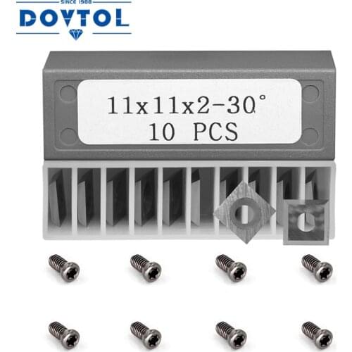11mm Square Carbide Replacement Cutter Inserts Knives for Woodworking Fits Spiral Helical Planer Head or Turning Tipped 10pcs